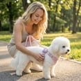 thumbnail image 4 of Dog Adjustable Harness Leash Set, H Shape Outdoor Walk Vest for Small Medium Breed, Control Handle on Back for Owner Grip, 4 of 6