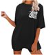 thumbnail image 2 of Fiudx Camisas de Mujer Moda Mujer Casual Cuello Redondo Impresión Blusa Manga Corta Camiseta Verano Tops, 2 of 7