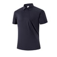 thumbnail image 2 of Mens Casual Camisas de Verano de Moda Correr Deportes Superior Color Sólido Manga Corta Solapa, Top Transpirable para el Gimnasio, 2 of 9