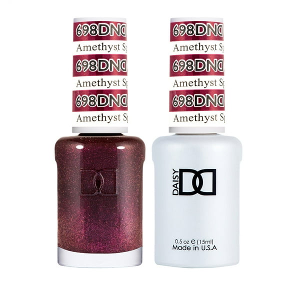 DND Gel Polish Set #698 Amthyst Sparkles, 0.5 fl oz