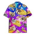 thumbnail image 6 of Funny Galaxy Cat Taco Hawaiian Shirt For Men Cat Lover Space Shirt Mens Hawaiian Shirts Short Sleeve Button Down Shirt Men, 6 of 7