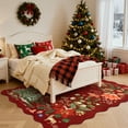 thumbnail image 3 of Moynesa 5'x7' Christmas Rug for Living Room, Xmas Tree Floral Rug Washable Rug Non Slip Boho Carpet Holiday Decor Soft Accent Rug for Bedroom Dining Room, Red, 3 of 10