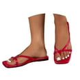 thumbnail image 3 of Slippers for Women,Slippers For Casual And Beach Wear Comfortable Flip Flops With On Design For Summer,Womens Slippers,Red,7, 3 of 6