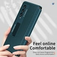 thumbnail image 7 of ELEHOLD for Samsung Galaxy Z Fold 4 Rugged Case, Hard PC＋Soft TPU Screen Protector Invisible Kickstand Hidden Bracket Anti-Scratch Shookproof Folding Case for ZFold 4 2022 7.6 inch, Green, 7 of 7