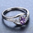 thumbnail image 2 of HeartsAndYou 2.3ct Natural Purple Amethyst Engagement Ring 14k SOLID White Gold Solitaire, 2 of 9
