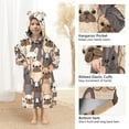 thumbnail image 4 of Cute Dogs Frenchie ﻿Wearable Blankets Hoodie Oversize Sherpa Wearable Soft Blanket Warm Cozy 3-14 Age, 4 of 7