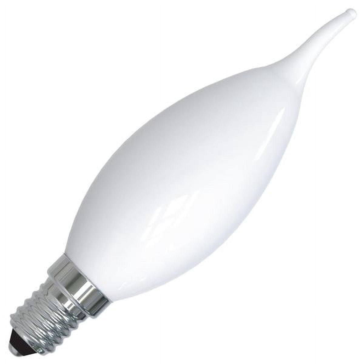 Bulbrite Pack of (4) 5 Watt Dimmable Milky Filament CA10 Candelabra (E12) LED Light Bulb - 500 Lumens, 3000K
