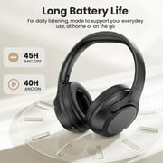 Noise Canceling Headphones, Wireless Bluetooth Headphones with Clear Mic, Comfort Fit, Deep Bass Over Ear Headphones Foldable for Travel Home Office Sport