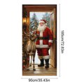 thumbnail image 3 of Herunwer Christmas Door Cover Banner, Xmas Hanging Banner Holiday Backdrop Merry Christmas Santa Background for Home Holiday Decor, 3 of 6