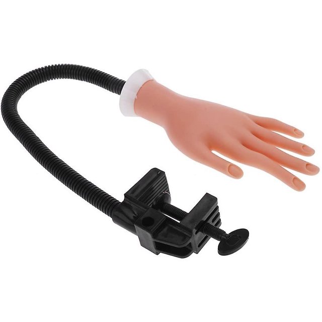 Mano de entrenamiento de silicona, modelo de práctica de u?as para manicura de u?as, u?as postizas y ZefeiWu 8390606851444
