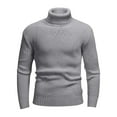 thumbnail image 4 of DPTALR George Men's Slim Fit Turtleneck Sweater - Soft Knitted, Basic Pullover #Gray Big and Tall XL, 4 of 4
