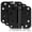 4 inch, variant on 3 Pack Self Closing Door Hinges, 3.5 Inch Spring Loaded Door Hinges for Garage, Front, Back Door, Left/Right Hand, Adjustable Tension, 5/8'' Radius Corners, UL Listed, Black