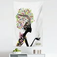 thumbnail image 1 of Zodiac Capricorn Tapestry, Woman Silhouette with Horns and Blooming Colorful Floral Elements Design, Fabric Wall Hanging Decor for Bedroom Living Room Dorm, 5 Sizes, Multicolor, by Ambesonne, 1 of 1