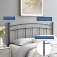 thumbnail image 5 of Ergode Abigail Queen Metal Headboard - Gray, 5 of 5