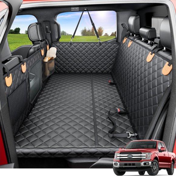 Cubierta para Asiento de Camioneta para Perro REEVAA con Fondo Rígido e Impermeable