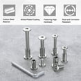 thumbnail image 5 of Uxcell 20Sets M6x50mm Hex Drive Socket Cap Bolt M6*12mm Nuts with M4 Hex Wrench Silver, 5 of 7