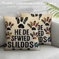 thumbnail image 3 of Heduofu for The Dog Claw Welcome We Hope You Like Dogs Decorative Throw Pillow Cover, Funny Dog Lover Gifts for Women, Funny Dog Quotes Pillow Covers Room Bed Sofa Decor White, 3 of 5