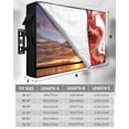 thumbnail image 7 of Abstract Fluid Outdoor TV Cover 52 to 55 inch Vintage Gold Red Marble Texture Waterproof Dustproof TV Covers for Outside with Zipper Remote Control Pocket Flat Screen Protectors, 7 of 7