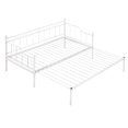 thumbnail image 3 of SYNGAR Twin Daybed with Pop Up Trundle, Metal Twin Size Daybed Frame, Space Saving Sofa Bed with Trundle Bed, Modern Home Platform Bed No Box Spring Needed, White, D6614, Adult, 3 of 9
