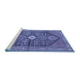 thumbnail image 2 of Ahgly Company Machine Washable Indoor Rectangle Persian Blue Traditional Area Rugs, 8' x 12', 2 of 4