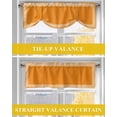 thumbnail image 6 of Orange Greek Tie Up Valances Curtain, Adjustable Kitchen Key Design Farmhouse Valances for Windows Decor, Rod Pocket Short Curtains Set for Bedroom/Bathroom, 42"x12", 6 of 8