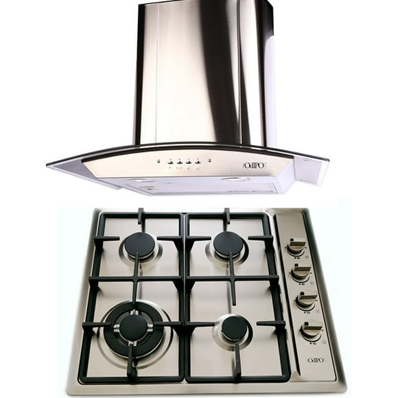 Campana Pared ODIPO Marex Vulcano 60 CMS Cristal Curvo Tipo Pared Contr Elec Y Parrilla Acero Inox 60 CM 4 Q