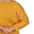 thumbnail image 5 of White Mark Women's Plus Size Banded Dolman Top, 5 of 6