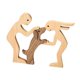 thumbnail image 3 of Estatua de perro y humano, estatua de madera, adorno de mesa, figuras coleccionables de perros, escultura de perros para estantería, escritorio, ofici, 3 of 8