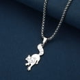 thumbnail image 3 of Cute Raccoon Pendant Stainless Steel Necklace Woodland Animal Charm Jewelry, 3 of 4