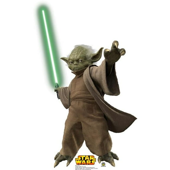 Yoda With Lightsaber Life-Size Cardboard Stand-Up
