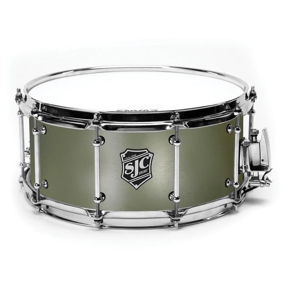 SJC Drums Navigator Snare Drum 6.5"x14" - Olive Green