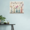 thumbnail image 3 of HFDF Farmhouse Bathroom Decor Wall Art Rustic Bathroom Flower Pictures Decor Country Floral Canvas Painting Modern Prints Artwork for Home Bedroom Living Room 14x11inch Framed, 3 of 6