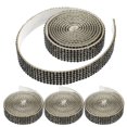 thumbnail image 2 of Rhinestone Iron On Patch 4 Set Decorative Applique For Bridal Dress Belt 90X1.3Cm Workmanship Iron-On Functionality, 2 of 4