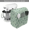 thumbnail image 2 of Gecko Stand Mixer Cover, Little Lizards Chameleons Chevron Zigzag Ornate Pattern, Kitchen Appliance Organizer Bag Cover with Pockets, 5 Quarts, Pale Green Dark Green, by Ambesonne, 2 of 4