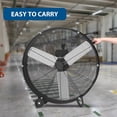 thumbnail image 6 of Soonbuy 30 Inch Industrial Drum Fan, 3-Speed High Velocity Floor Fan, Heavy Duty Metal Air Circulator with Caster Handle for Patios, Warehouses, Commercial, Factories and Workshops, 6 of 7