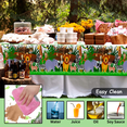 thumbnail image 6 of KAINSY Jungle Table Cloth Cover Safari Animals Party Plastic Disposable Tablecloth Waterproof 54 x 108inch Birthday 1pc, 6 of 7