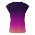 thumbnail image 4 of T Shirts For Women Womens Tops Hat Sleeve Vest V Neck Printed Casual Loose Top T Shirt, 4 of 6