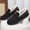 Black, variant on Men's Fleece-Lined Slip-On Shoes Warm Lightweight Non-Slip Casual Loafers for Work, School, and Everyday Indoor or Outdoor Wear
