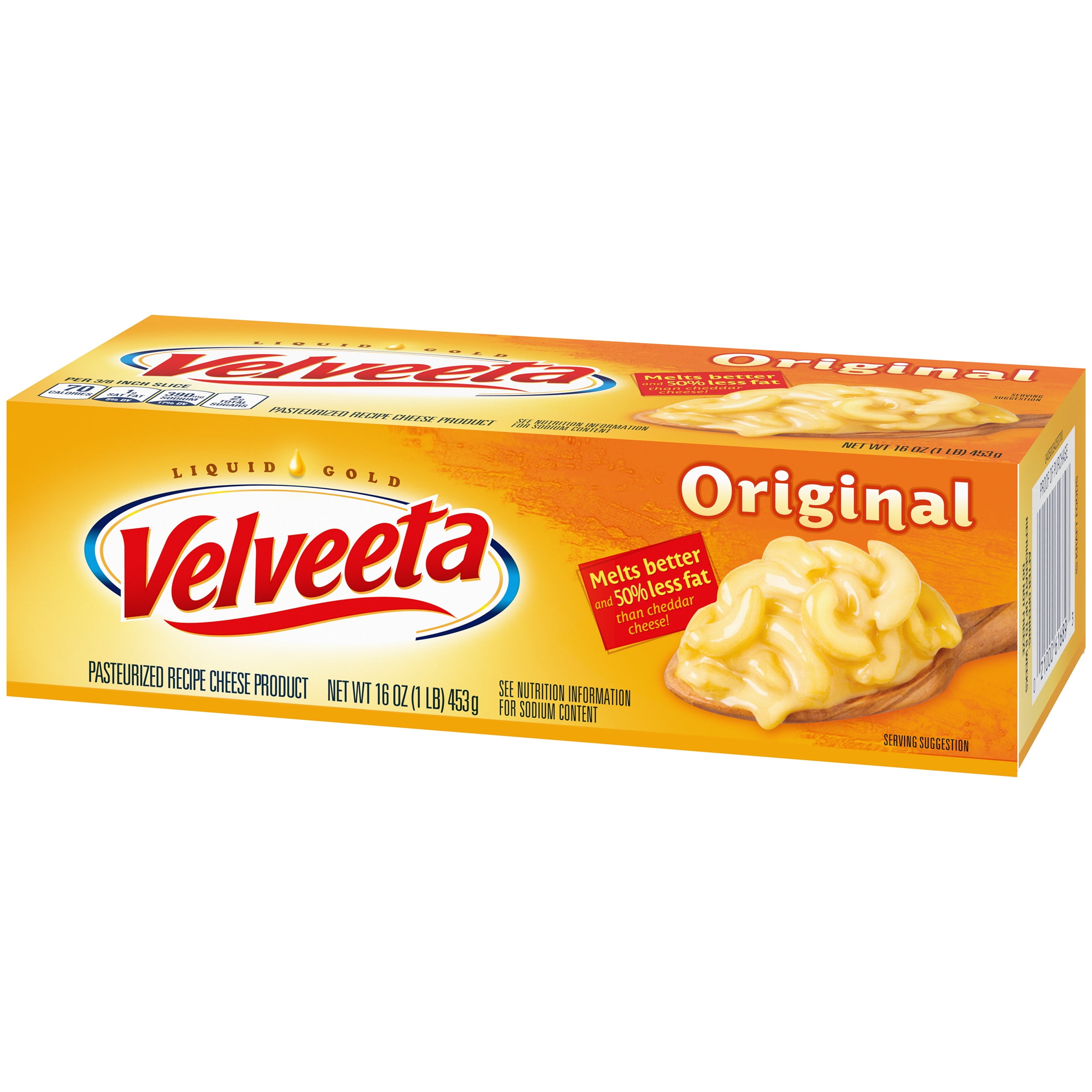 Velveeta Original Melting Cheese 16 Oz Block Walmart Com