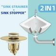 thumbnail image 2 of Universal Bathroom Sink Stopper, Pop Up Sink Stopper with Basket Hair Catcher, Anti Clogging Sink Drain Filter for 1.06"-1.65" Drain Holes, 2 of 14