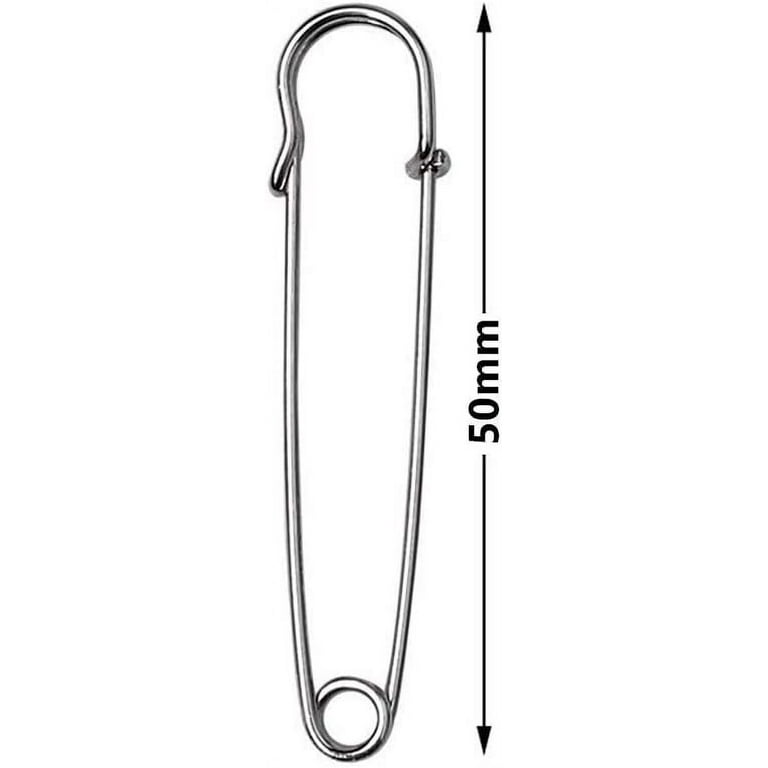 Safety Pins Assorted, 3inch Safety Pins, 2PCS Stainless Steel