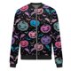 thumbnail image 4 of Chaqueta bomber informal con estampado de calabaza para mujer, abrigo ligero con cremallera y estampado floral para primavera y otoño, 4 of 5