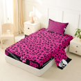 thumbnail image 2 of Castle Fairy Y2K Abstract Skull Twin Sheets 3pcs,Edgy Leopard Paw Bedding,Hot Pink Black,1 Fitted Sheet,1 Flat Sheet and 1 Pillowcase, 2 of 6