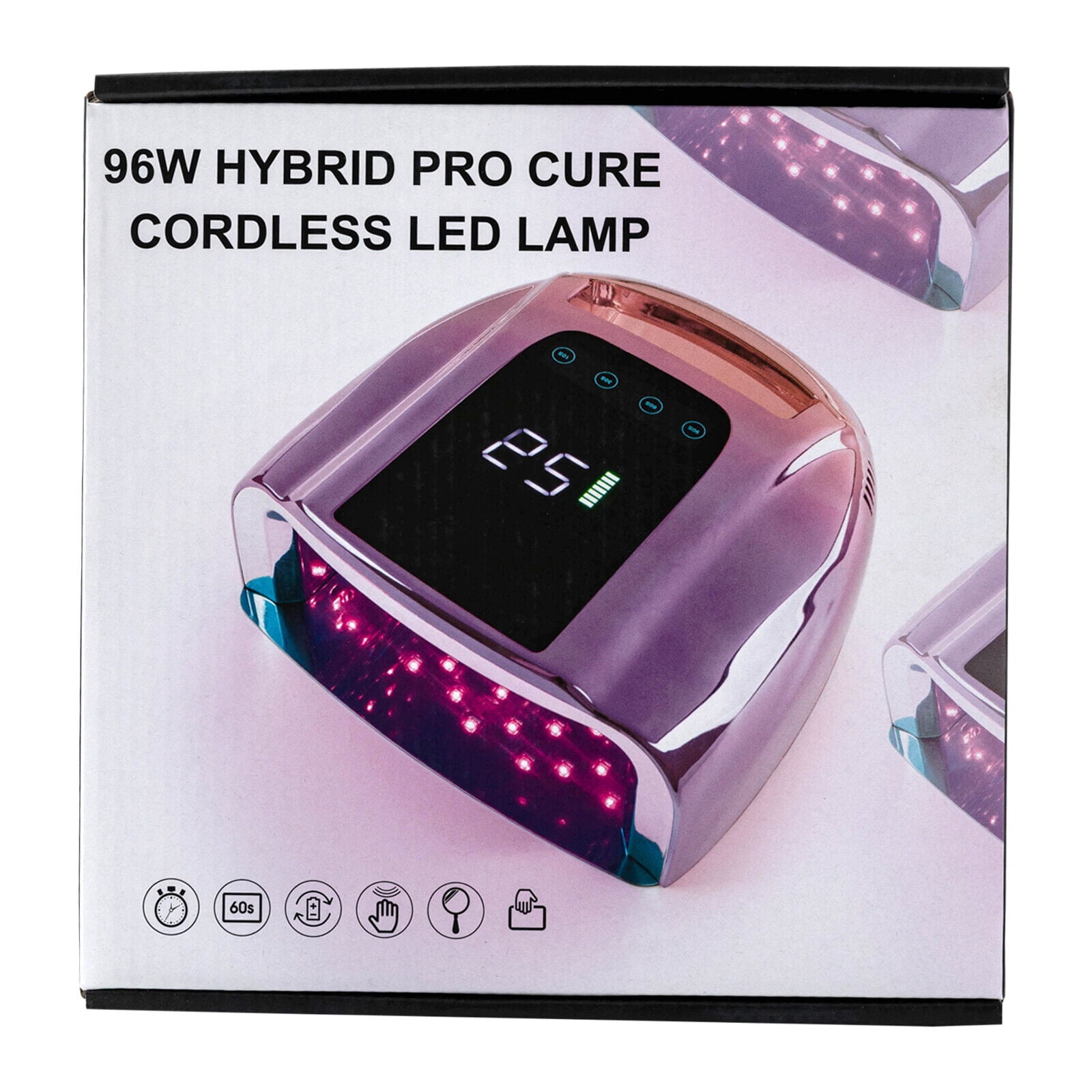 FETCOI Rechargeable UV LED Nail lamp Cordless Nail Dryer Professional Curing Lamps 96W