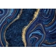 thumbnail image 3 of Luxury Royal Blue Gold Swirl Marble Texture Art Rug, Nordic Abstract Art Machine Washable Area Rug, Soft Non-Slip Washable Mat For Living Room Bedroom Porch Hallway Dining Table 4x5ft, 3 of 6