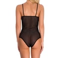 thumbnail image 3 of Conjunto de ropa interior sexy Mono de tela con pantalla de encaje Encantadora lencería sexy para mujeres adultas, Negro, M AweSitey XX000038-06, 3 of 7