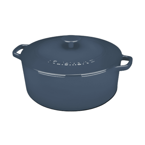 Cuisinart Chef'S Classic Enameled Cast Iron 7 Qt. Round Covered Casserole-Provencal Blue