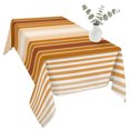 thumbnail image 2 of Burnt Orange Ombre Stripe Table Cloth Waterproof Tablecloths, Farmhouse Simple Striped Tablecloth Dining Table Cover for Kitchen Party Tabletop Outdoor, Rectangle Tablecloth 54x108 Inch, 2 of 9