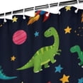 thumbnail image 3 of Space Dinosaur Pattern Shower Curtain 72"x84" ,Bathroom Decorative Shower Curtains Set with 12 Hooks,Modern Waterproof Washable Shower Curtain, 3 of 6