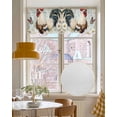 thumbnail image 4 of White Spring Floral Rooster Kitchen Valances for Windows Farmhouse Linen Window Valance Curtain for Living Room Window Treatment Elegant Retro Rooster Valance Rod Pocket Topper Drape, 54 x 18 Inch, 4 of 6